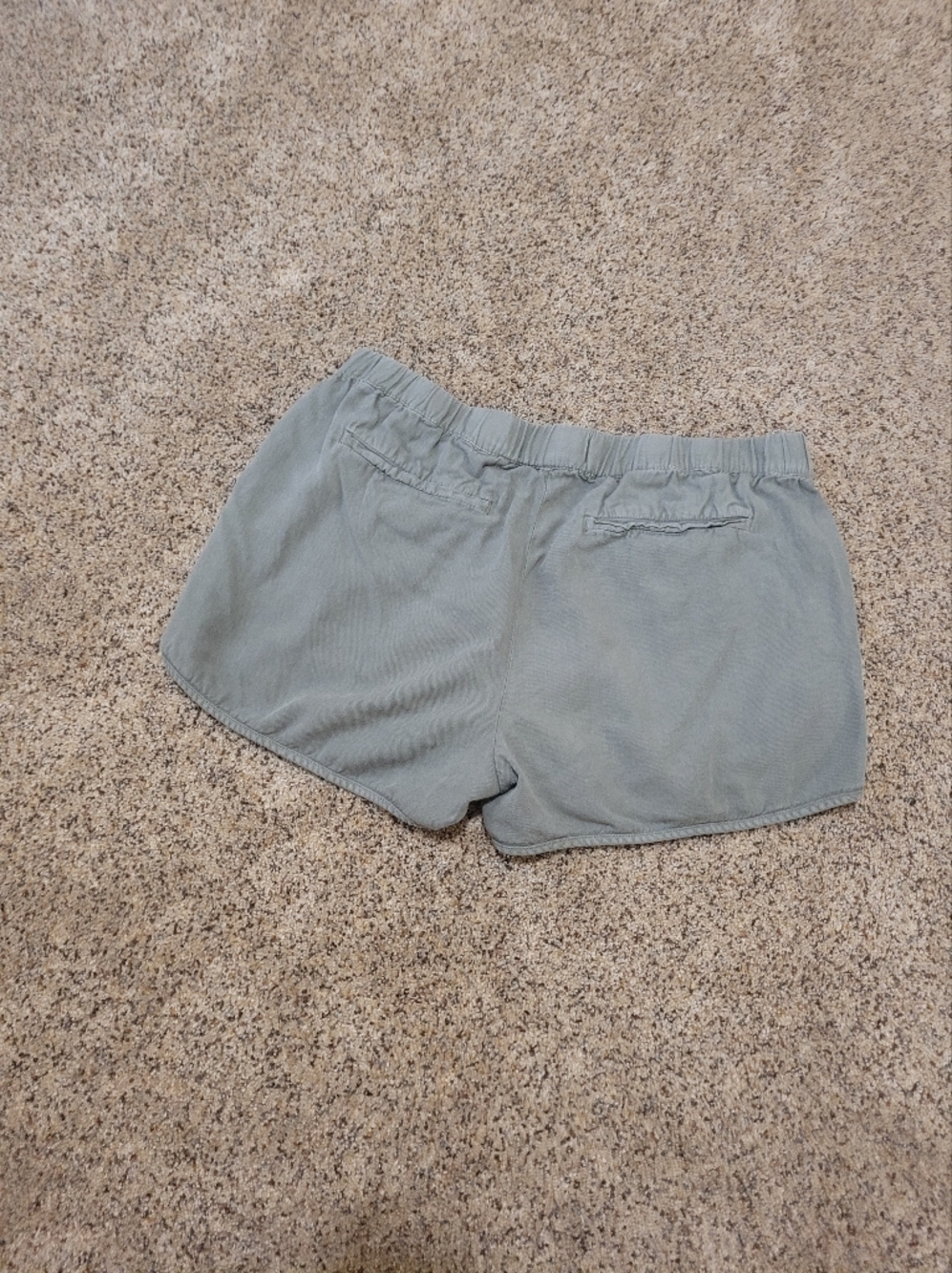Madewell Olive-Green Relaxed Elastic-Waist Shorts Size Small - Picture 4 of 4